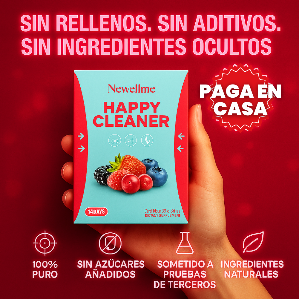 Happy Cleaner™ Polvo Probiótico con Prebióticos y Fibra, Reduce Hinchazón y Mejora tu Digestión Naturalmente